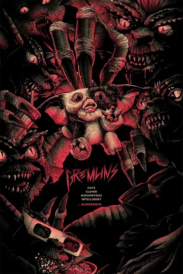 Gremlins Vintage Movie Cinema Wall Art Poster