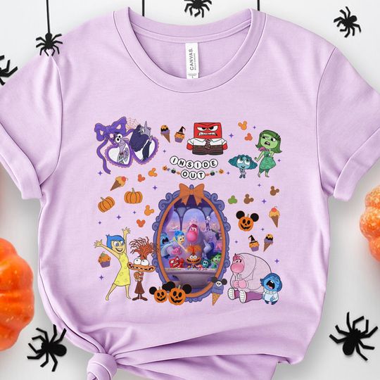 Discover Disney Inside Out Shirt, Inside Out Characters Halloween Shirt, Coquette Bow Inside Out Tee