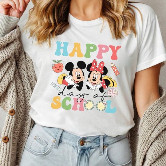 Discover Disney Happy 100 Days Of School Shirt, Disney School Shirt, Teacher Shirt