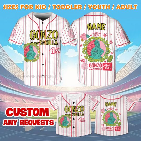 Discover runDisney Gonzo and Camilla 4K Jersey, Disney Gonzo Baseball Jersey Shirt, Gonzo Camilla Running Jersey, runDisney Muppets Group Shirt