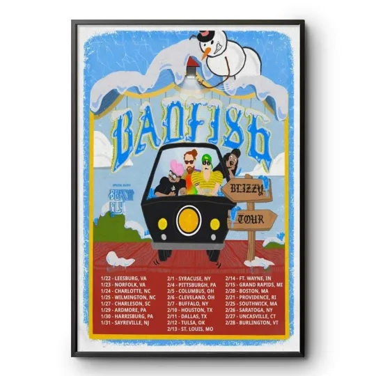 Discover Badfish Tour 2026 Reggae Rock Concert Poster Wall Art Print