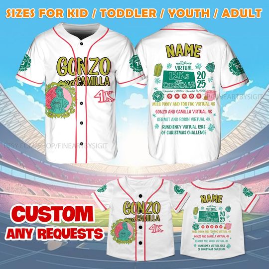 Discover runDisney Gonzo and Camilla 4K Jersey Shirt, Disney Gonzo Baseball Jersey Shirt, Gonzo Camilla Running Jersey, runDisney Group Shirt