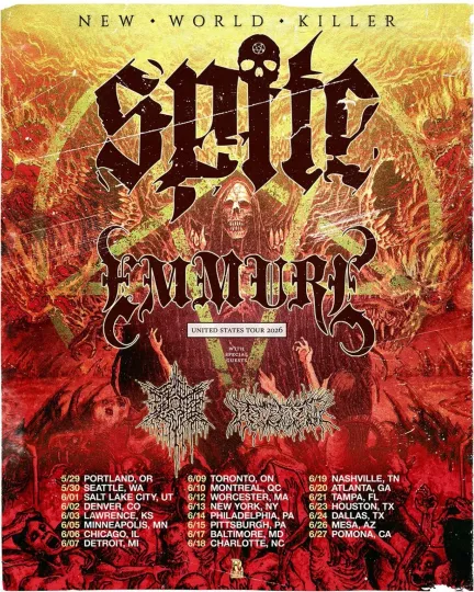 Discover Spite New World Killer Tour 2026 United States Tour poster