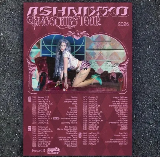 Ashnikko Smoochies World Tour 2026 Poster