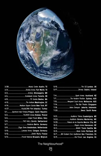 Discover Neighbourhood 2026 World Tour Framed Concert Poster