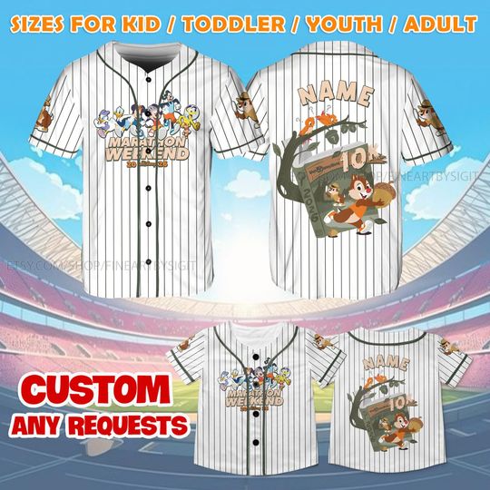 Discover Mickey and Co Marathon Weekend 10K Jersey, Disney Chip and Dale 10K Jersey Shirt, WDW Marathon Weekend Jersey, Rundisney Group Jersey