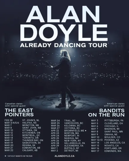 Discover Alan Doyle Already Dancing Tour 2026 Poster