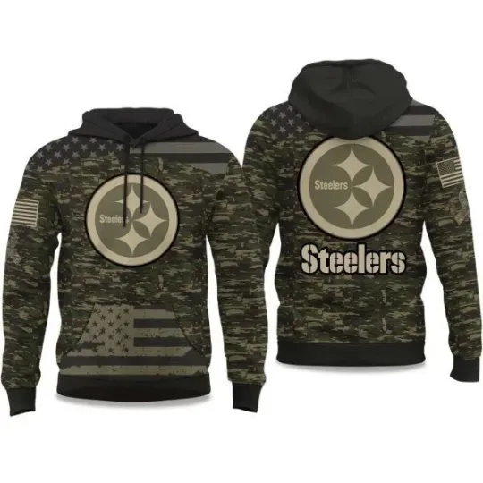 Discover 2025 Steeller Salute to Service Camo Hoodie All Size S-5XL