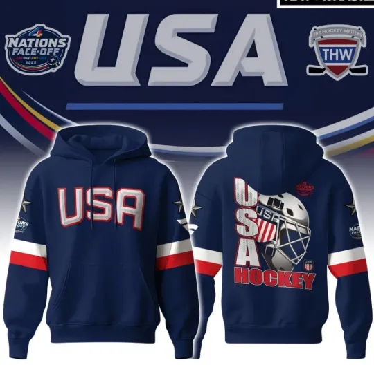 Discover 4 Nations Face-Off 2025 Usa 3D Hoodie Full Size S-5XL For Fan