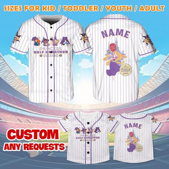 Discover Disney Princess Half Marathon Weekend Jersey Shirt, Princess Half Marathon Rapunzel Jersey, Princess Running Gear, Tangled Rapunzel Fan Gift