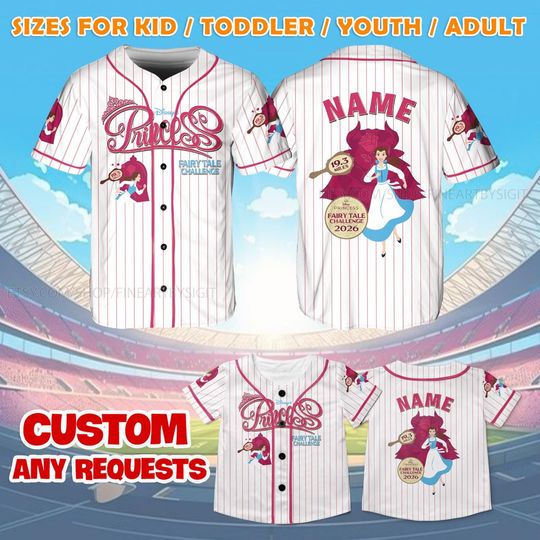 Discover Disney Princess Half Marathon Weekend Baseball Jersey, Disney Fairytale Challenge Cinde Jersey, Princess Running Gift,Disney Race Shirt