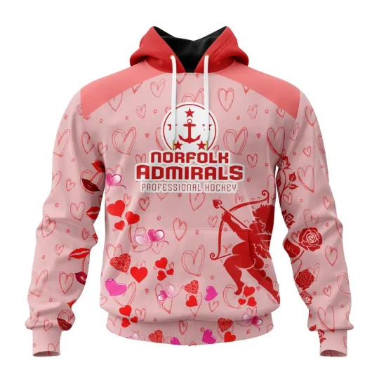 Discover Personalized Norfolk Admirals Hoodie Special Valentines Day