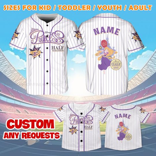 Discover Disney Princess Half Marathon Weekend Jersey, Princess Half Marathon Rapunzel Baseball Jersey, Princess Running Gear, Rapunzel Fan Gift