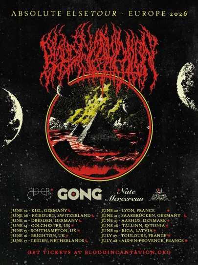 Discover Blood Incantation Absolute Else Tour Europe 2026 poster