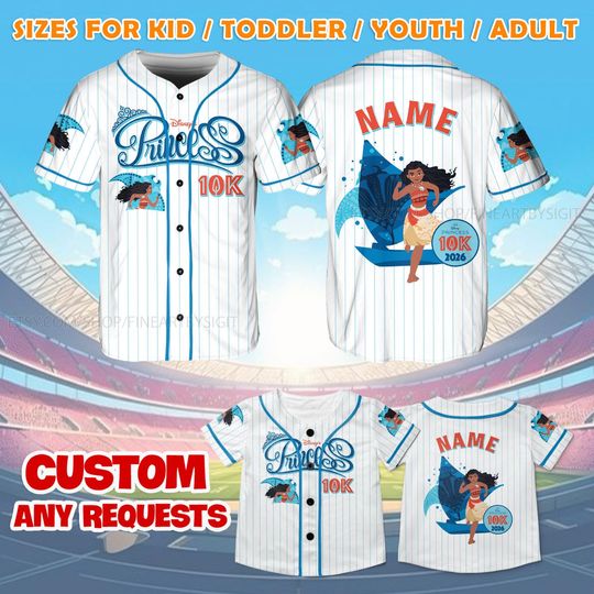 Discover Disney Princess Half Marathon Weekend Jersey, Princess 10K Moana Jersey, Princess Running Shirt, Moana Fan Gift, Disney Race Day Shirt