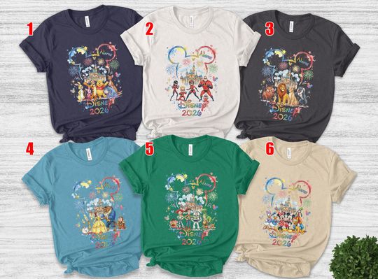 Discover Custom Disney Trip 2026 Shirt, Disney Movie Family Shirts, Mickey Friesnds Shirt, Disney Family Matching Shirt, Magical Castle Shirt  AYAL10