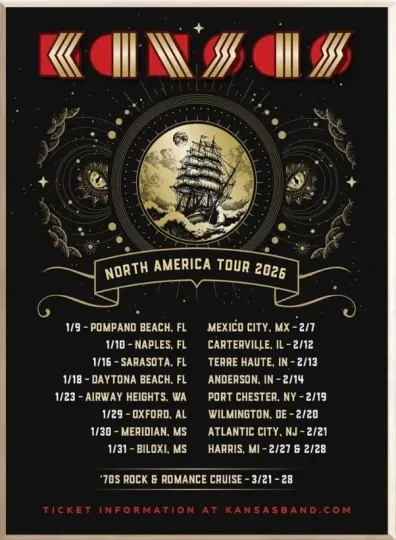 Discover Kansas 2026 North American Tour Poster