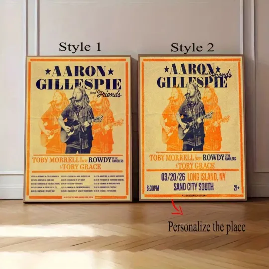 Discover Aaron Gillespie & Friends March 2026 Tour Poster