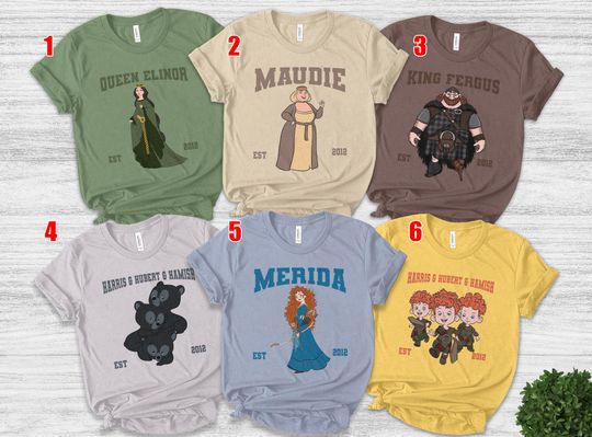 Discover Disney Brave Characters Shirt, Custom Disney Character Shirt, Merida Disney Brave Shirt, Disney Brave Tee, Brave Characters Shirt UN1406