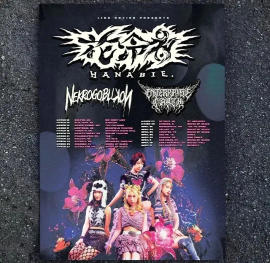 HOT! Hanabie North American Tour Spring 2026 Poster