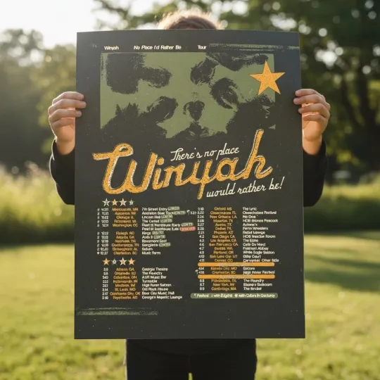 Discover HOT! Winyah 2026 Tour Poster, The No Place I’d Rather Be Concert Art Print