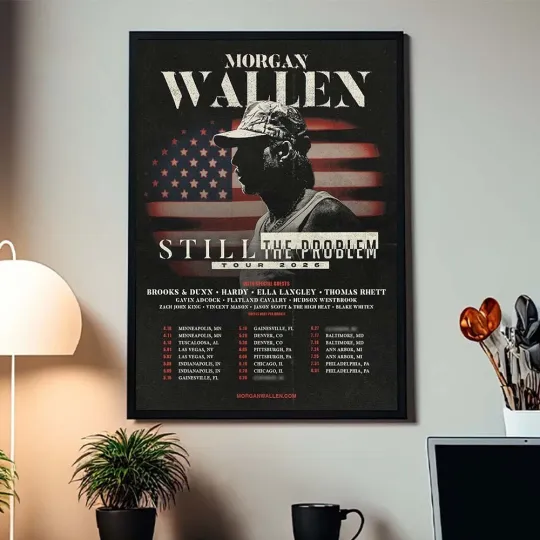 Discover Wallen Western Still The Problem Tour 2026 North America Schedule Dates Poster