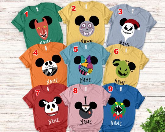 Halloween The Nightmare Before Christmas Shirts, Disney Vacation Group Matching Shirts