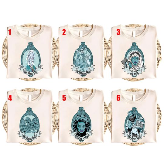 Discover Custom Haunted Mansion Group Shirt, Madame Leota Hatbox Ghost, Disney Halloween Tee, Spooky Disneyland Matching Shirt 2025 SLZO15