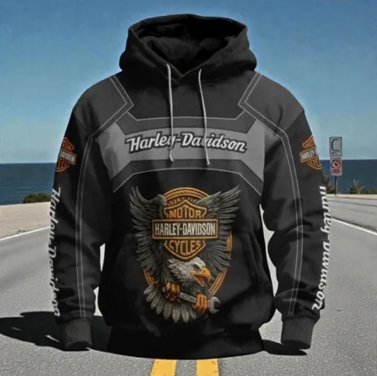 Discover Personalized Haarleyy Davidson Racing 3D Hoodie for unisex adults, available in si