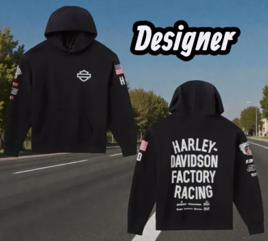 H davidson Factory Racing Team Pullover Hoodie, Designer Style, Large