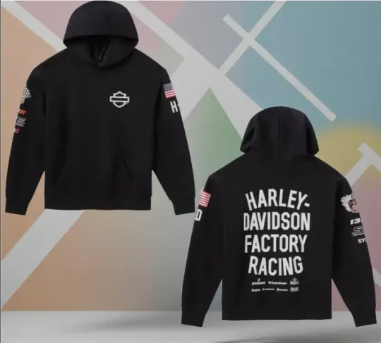 Haarleyy Davidson Factory Racing Team Pullover Hoodie Large, Designer