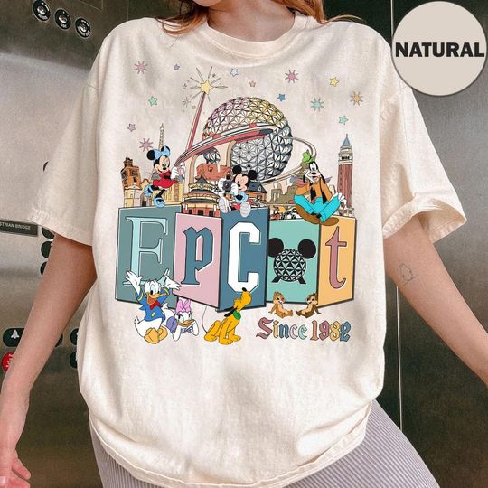 Discover Disney Mickey And Friends Epcot Center 1982 Shirt, Mickey Mouse Tee, Disneyland Trip 2026 Tee, EPCOT Theme Park Walt Disney World Resort Tee