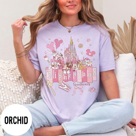 Discover Retro Disneyland Sweethearts Nite 2026 Shirt, Mickey and Friends Valentine Sweater, Valentines Day Disney Trip Shirt, Cute Couple Gift Shirt