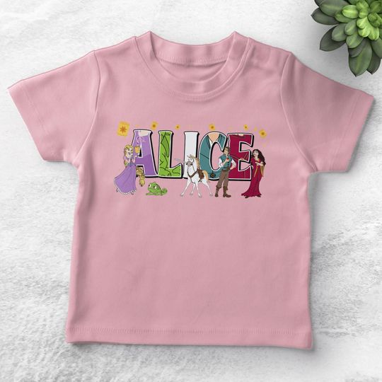 Discover Custom Name Tangled Birthday Shirt, Rapunzel Flynn Gothel Pascal, Disney Birthday Tee, Personlaized Gift, Disneyland Trip UMVQ03