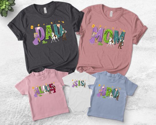 Discover Custom Name Tangled Birthday Shirt, Rapunzel Flynn Gothel Pascal, Disney Birthday Tee, Personlaized Gift, Disneyland Trip UMVQ03