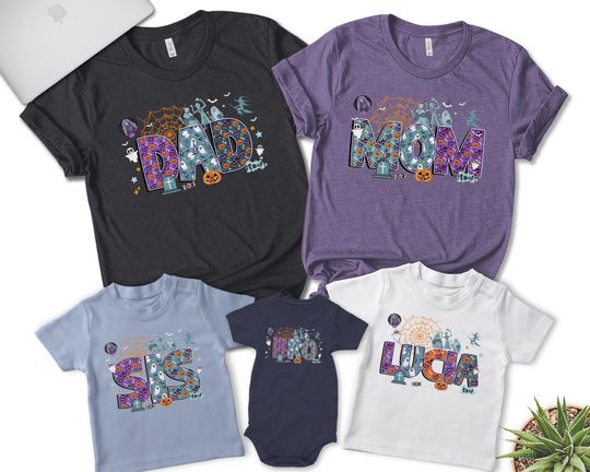 Discover Haunted Mansion Halloween Birthday Custom Name Shirt, Personalized Hitchhiking Ghosts Hatbox Ghost Shirt, Disneyland Family Trip SKYQ03