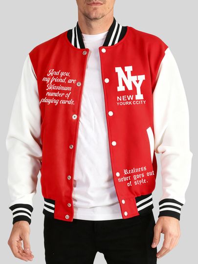 Discover New York City Print Male Baseball Uniform Autumn&nbsp;Winter Streetwears Fashion Comfy Jacket Street Oversized Top Casual Pocket Coat