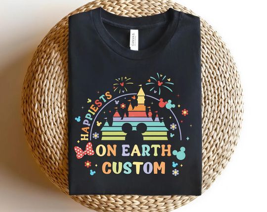 Happiest Disney Family Trip Shirt, Custom Nana Mimi Great Grandma Disney Mama Tee