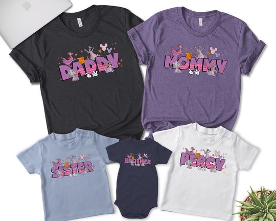 Discover Figment Custom Name Birthday Shirt, Personalized Disney Epcot Center Purple Dragon Matching Tee