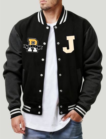 Discover Brave R And J Print Jackets For Man Fashion Button Baseball Jersey Casual Soft American Clothing Unisex Fleece Warm Streetwear