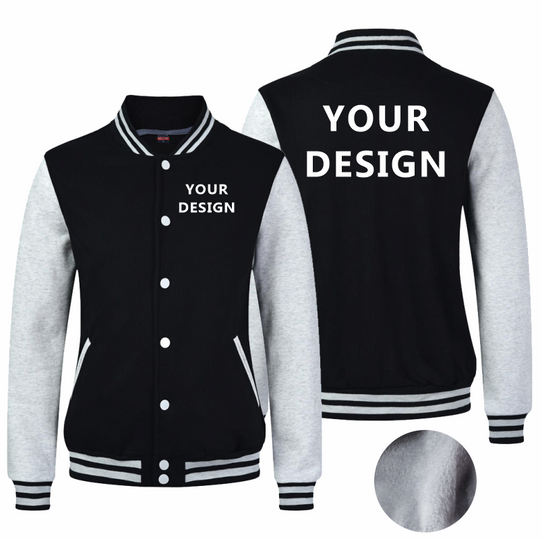 Discover Winter Fashion Button-down Versatile Multi-color Street Style Baseball Jacket Custom Printing Company Logo Men's Bomber Jacket