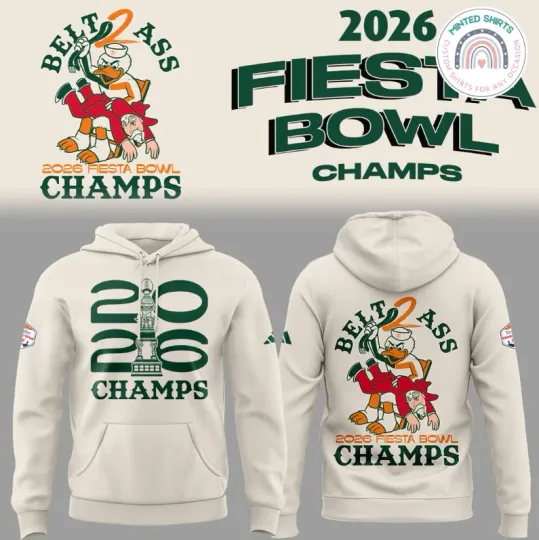 Discover Miami Hurricane 2026 Fiesta Bowl Champions 3D Printed Hoodie