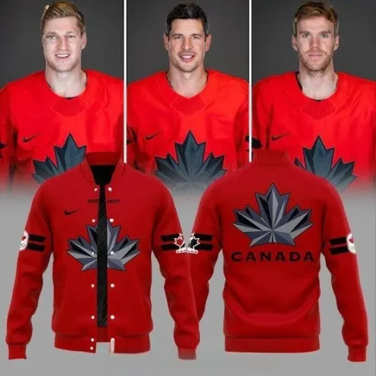 Discover Canada Hockey Olympic Winter 2026 Baseball Jacket