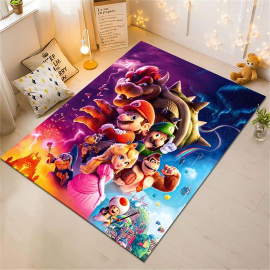 Discover Video Game Rug,Children's Room Rug,Retro Game Rug,Cute Rug,Colorful Rug,Personalized Rug,Nursery Rug,Area Rugs,Nursery Decor,Gift for Kids