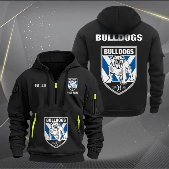 Discover Canterbury Bankstown Bulldogs NRL Zip Hoodie for Fans