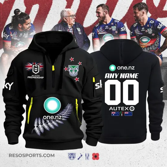 Discover Warriors NRL Zip Hoodie Tactical Hoodie for Fans