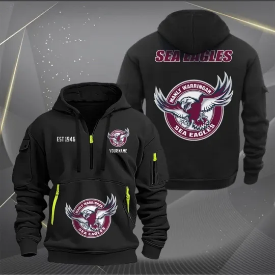 Discover Manly Warringah Sea Eagles NRL Zip Hoodie for Fans