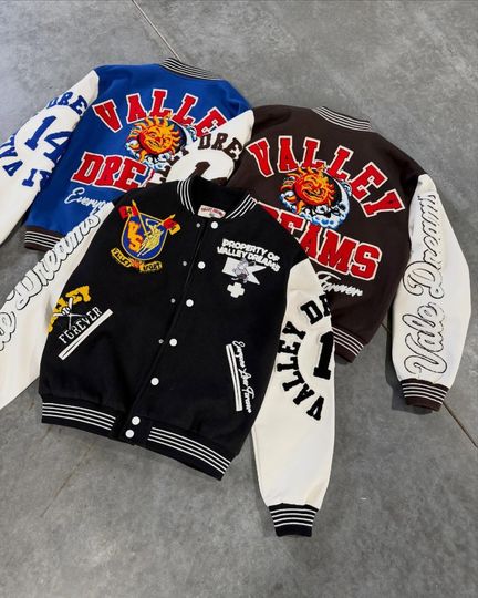 New Harajuku Hip-hop Trendy Baseball Uniform American Embroidery Patchwork Button Jacket Fashionable Retro Oversized Jacket Men