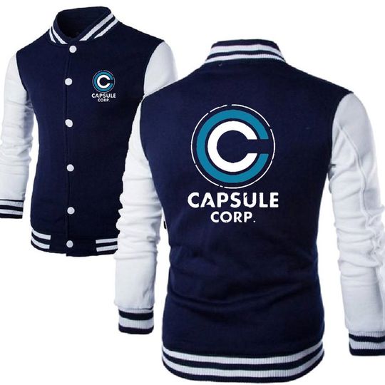 Discover Men's Baseball Jackets Stand Collar Fleece Jackets Capsule Corp Office Sweatshirts Sports Jacket