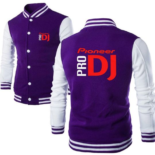 Discover Men's Baseball Jackets Youth Stand Collar Fleece Jackets DJ Pioneer PRO Motocycles Sweatshirts Men Bomber Jacket